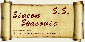 Simeon Spasović vizit kartica